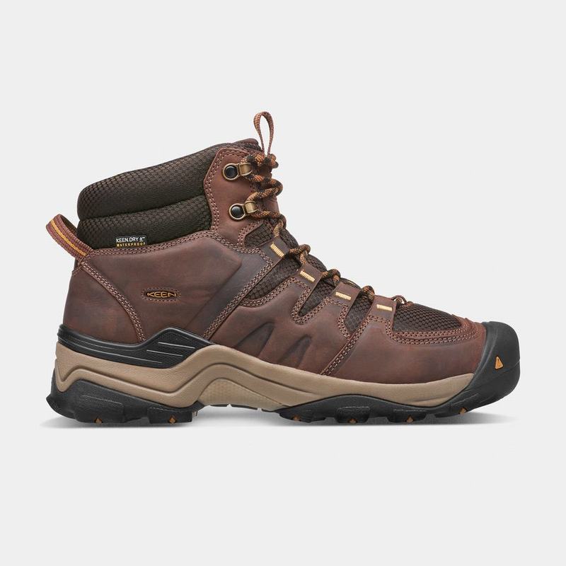 Keen Gypsum II Waterproof Mid Mens Hiking Boots Coffee NZ Sale (7428-JFLSZ)